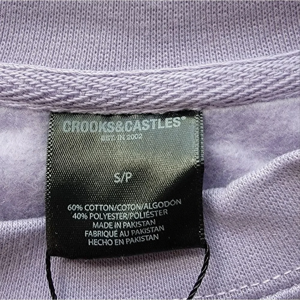 Crooks &‎ Castles Gothic C Crewneck Sweatshirt Lavender size Small